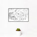 12x18 Bass Lake North Carolina Map Print Landscape Orientation in Classic Style With Small Cactus Plant in White Planter