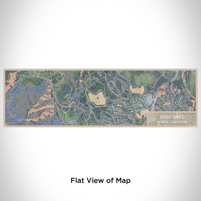 Flat View of Map Custom Bass Lake North Carolina Map Enamel Mug in Afternoon