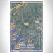 Bass Lake North Carolina Map Print Portrait Orientation in Afternoon Style With Shaded Background