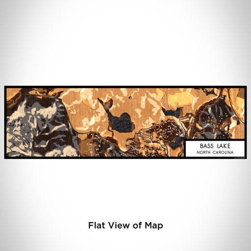 Flat View of Map Custom Bass Lake North Carolina Map Enamel Mug in Ember