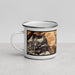 Left View Custom Bass Lake North Carolina Map Enamel Mug in Ember