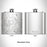 Rendered View of Bass Lake North Carolina Map Engraving on 6oz Stainless Steel Flask