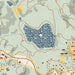 Bass Lake North Carolina Map Print in Woodblock Style Zoomed In Close Up Showing Details