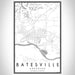 Batesville Arkansas Map Print Portrait Orientation in Classic Style With Shaded Background