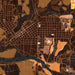 Batesville Arkansas Map Print in Ember Style Zoomed In Close Up Showing Details