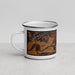 Left View Custom Batesville Arkansas Map Enamel Mug in Ember