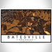 Batesville Arkansas Map Print Landscape Orientation in Ember Style With Shaded Background