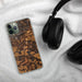 Custom Batesville Arkansas Map Phone Case in Ember on Table with Black Headphones
