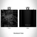 Rendered View of Batesville Arkansas Map Engraving on 6oz Stainless Steel Flask in Black