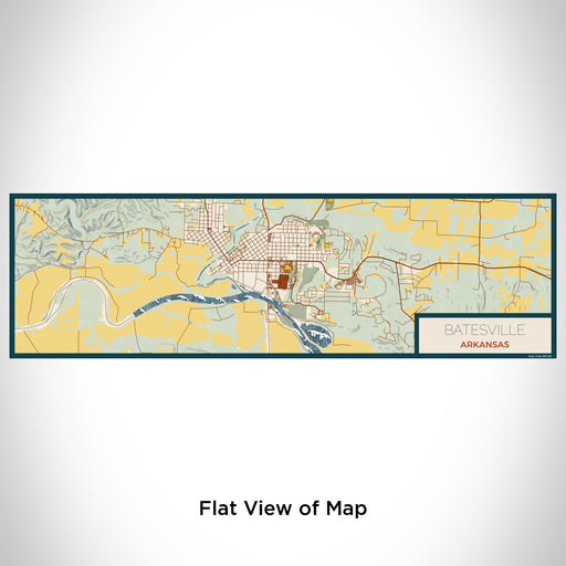 Flat View of Map Custom Batesville Arkansas Map Enamel Mug in Woodblock