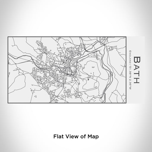 Rendered View of Bath England Map Engraving on 17oz Stainless Steel Insulated Cola Bottle in White