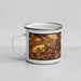 Left View Custom Bath England Map Enamel Mug in Ember