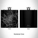 Rendered View of Bath England Map Engraving on 6oz Stainless Steel Flask in Black
