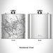 Rendered View of Bath England Map Engraving on 6oz Stainless Steel Flask