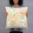 Person holding 18x18 Custom Bath England Map Throw Pillow in Watercolor