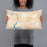 Person holding 20x12 Custom Baton Rouge Louisiana Map Throw Pillow in Watercolor