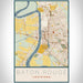 Baton Rouge Louisiana Map Print Portrait Orientation in Woodblock Style With Shaded Background