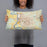Person holding 20x12 Custom Baton Rouge Louisiana Map Throw Pillow in Woodblock