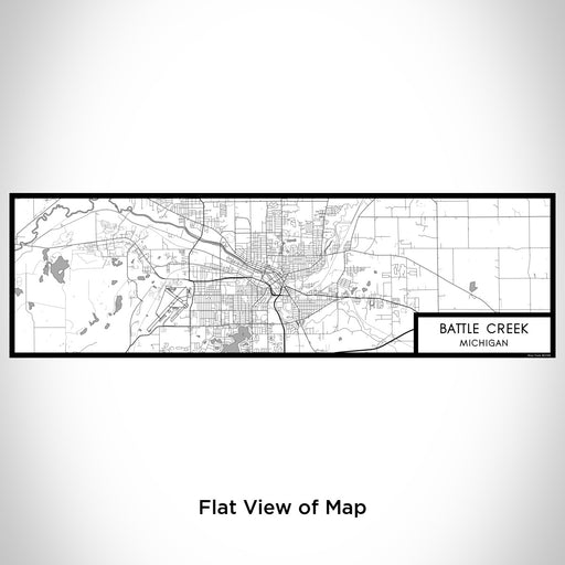 Flat View of Map Custom Battle Creek Michigan Map Enamel Mug in Classic