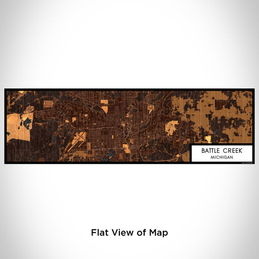 Flat View of Map Custom Battle Creek Michigan Map Enamel Mug in Ember