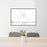 24x36 Battle Mountain Nevada Map Print Lanscape Orientation in Classic Style Behind 2 Chairs Table and Potted Plant