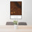 24x36 Battle Mountain Nevada Map Print Portrait Orientation in Ember Style Behind 2 Chairs Table and Potted Plant