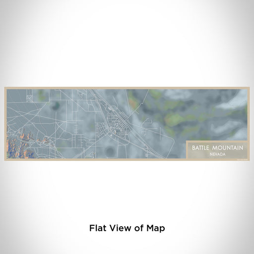 Flat View of Map Custom Battle Mountain Nevada Map Enamel Mug in Afternoon