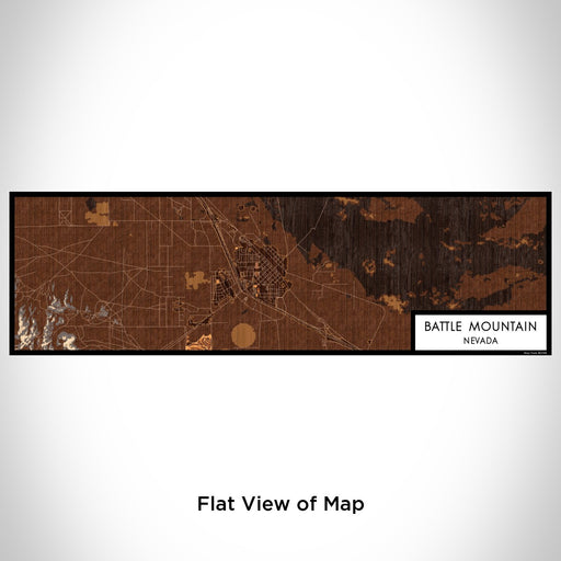 Flat View of Map Custom Battle Mountain Nevada Map Enamel Mug in Ember