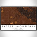 Battle Mountain Nevada Map Print Landscape Orientation in Ember Style With Shaded Background