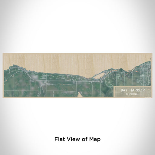 Flat View of Map Custom Bay Harbor Michigan Map Enamel Mug in Afternoon