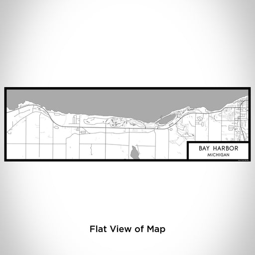 Flat View of Map Custom Bay Harbor Michigan Map Enamel Mug in Classic