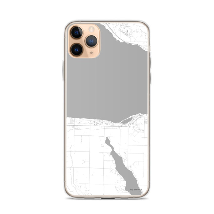 Custom iPhone 11 Pro Max Bay Harbor Michigan Map Phone Case in Classic