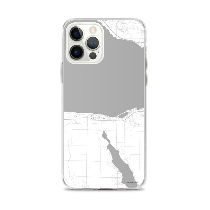 Custom iPhone 12 Pro Max Bay Harbor Michigan Map Phone Case in Classic