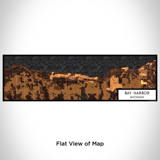 Flat View of Map Custom Bay Harbor Michigan Map Enamel Mug in Ember