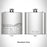 Rendered View of Bay Harbor Michigan Map Engraving on 6oz Stainless Steel Flask