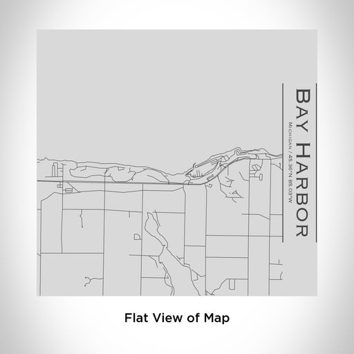 Rendered View of Bay Harbor Michigan Map Engraving on 17oz Stainless Steel Insulated Tumbler
