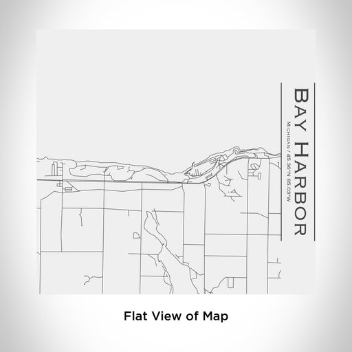 Rendered View of Bay Harbor Michigan Map Engraving on 17oz Stainless Steel Insulated Tumbler in White