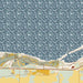 Bay Harbor Michigan Map Print in Woodblock Style Zoomed In Close Up Showing Details