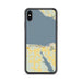 Custom iPhone XS Max Bay Harbor Michigan Map Phone Case in Woodblock