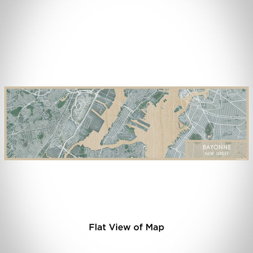 Flat View of Map Custom Bayonne New Jersey Map Enamel Mug in Afternoon