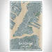 Bayonne New Jersey Map Print Portrait Orientation in Afternoon Style With Shaded Background