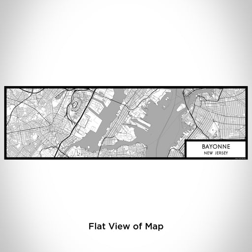 Flat View of Map Custom Bayonne New Jersey Map Enamel Mug in Classic