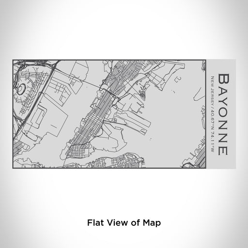 Rendered View of Bayonne New Jersey Map Engraving on 17oz Stainless Steel Insulated Cola Bottle