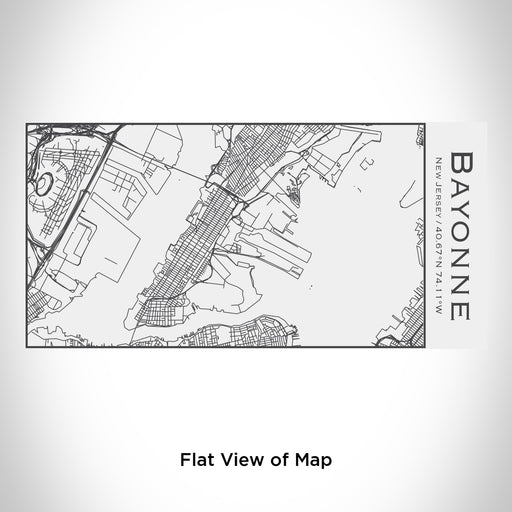 Rendered View of Bayonne New Jersey Map Engraving on 17oz Stainless Steel Insulated Cola Bottle in White