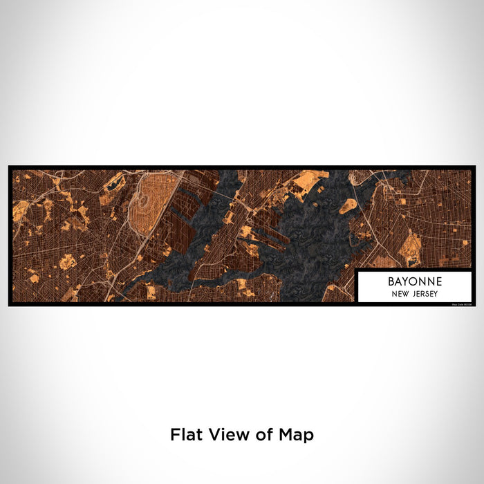 Flat View of Map Custom Bayonne New Jersey Map Enamel Mug in Ember