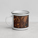 Left View Custom Bayonne New Jersey Map Enamel Mug in Ember