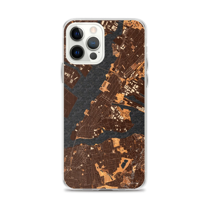 Custom Bayonne New Jersey Map iPhone 12 Pro Max Phone Case in Ember