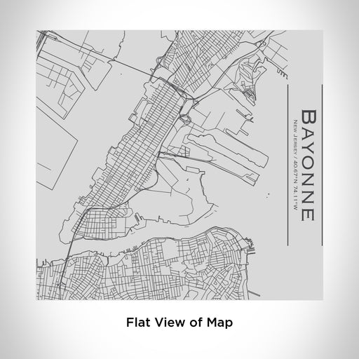 Rendered View of Bayonne New Jersey Map Engraving on 17oz Stainless Steel Insulated Tumbler