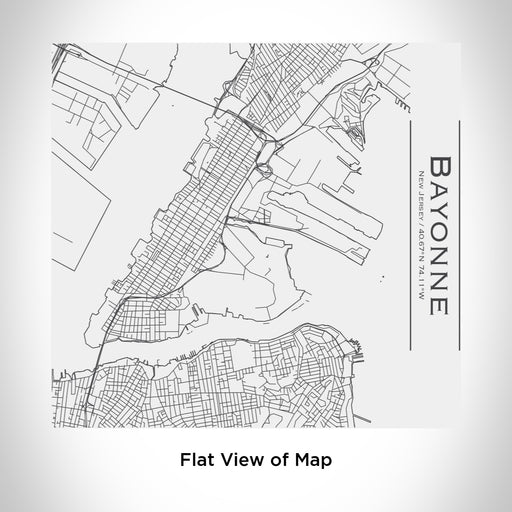 Rendered View of Bayonne New Jersey Map Engraving on 17oz Stainless Steel Insulated Tumbler in White