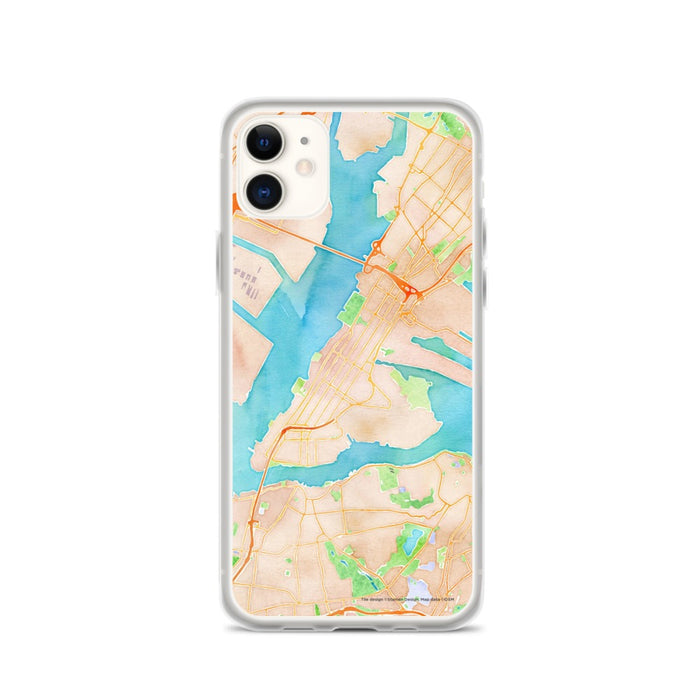 Custom Bayonne New Jersey Map Phone Case in Watercolor